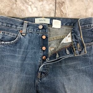 VINTAGE GAP 1969 BOY FIT BUTTON FLY HIGH RISE SZ 8